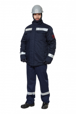 Куртка-накидка защитная от электродуги демисезонная "СПн09-ДV" цвет синий
